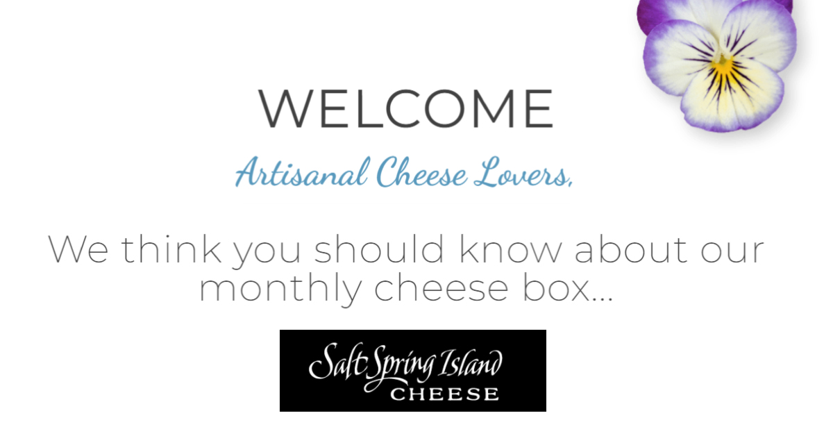 Cheese Gift Box Saltspring Island Cheese
